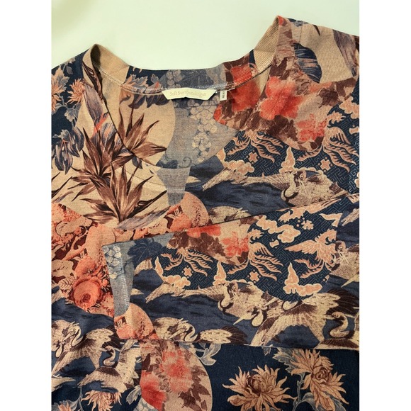 Soft Surroundings Tops - Soft Surroundings Womens Top XL Mixed Floral Long Sleeve Brown‎ Casual Stretch